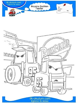 Çocuklar İçin Forklift Boyama Sayfaları 